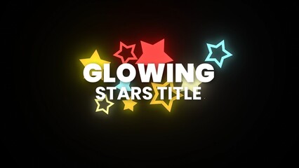 Glowing Colorful Shapes Fun Exotic Text Title 05