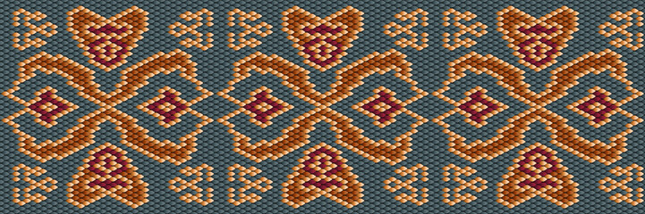  Ethnic, folk, geometric, mosaic ornament, pattern  seamless for fabrics, interiors, ceramics and furniture in the Arabian style.