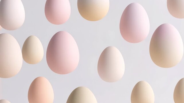 Floating eggs pattern background animation