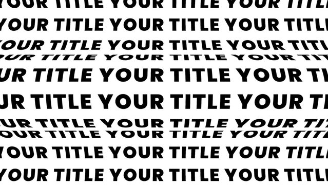 Kinetic Typography Rotating Bars Complex Title Intro