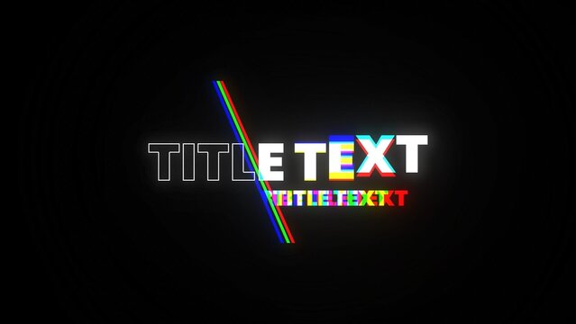 RGB Glitch Delay Echo Effect Modern Trendy Title Intro 34