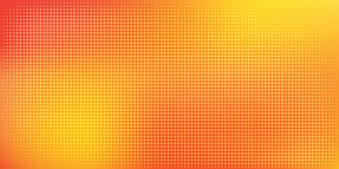 Fototapeta premium Bright Orange Gradient Background With Dotted Halftone Pattern For Design Projects