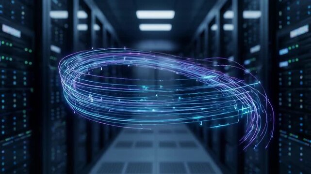 Ethical ai shield hologram protecting data secure server network cybersecurity protection. ethical ai business inspires trust and futuristic data