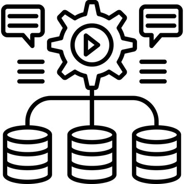 Social Media Data Icon Vector Element