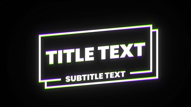 RGB Glitch Delay Echo Effect Modern Trendy Title Intro 44