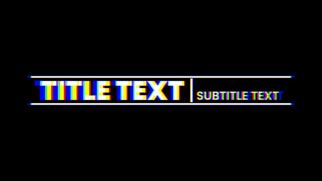 RGB Glitch Delay Echo Effect Modern Trendy Title Intro 45