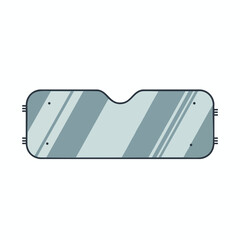 Vehicle Sun Shade with Striped Pattern