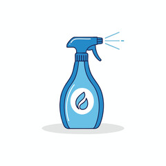 Blue Spray Bottle for Cleaning Purposes
