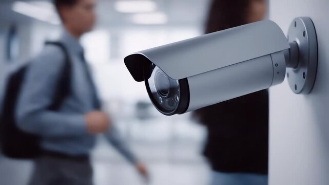 Corporate Office Security Camera Monitoring Employee Activity