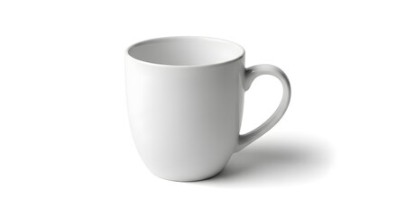 Fototapeta premium White Ceramic Coffee Mug with Handle.