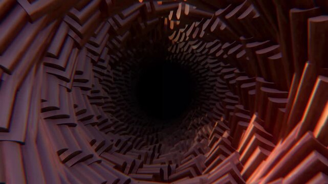 Red 3d Scarry Tunnel Animation