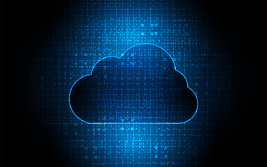 Modern cloud technology futuristic, online storage, work from home	
