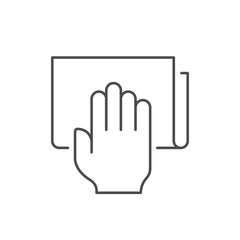 Obraz premium Manual wiping line outline icon