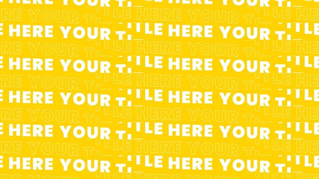 Bright Modern Kinetic Typography Duplicated Title Screen