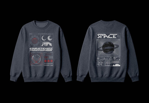 Sweatshirt Front and Back Mockup