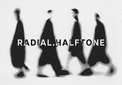 Radial Halftone Effect Mockup