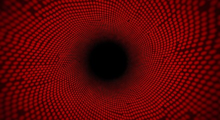 Abstract Red Vortex Tunnel with Black Hole Center.