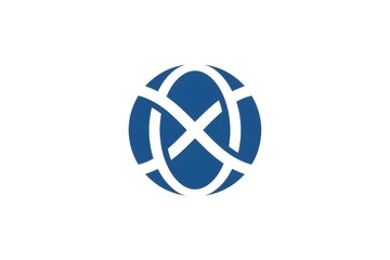 Fototapeta premium An abstract globe icon representing the world, global internet connection, and modern digital technology