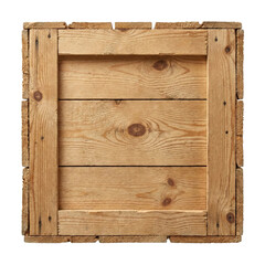 Rustic wooden shipping crate front view © BTG