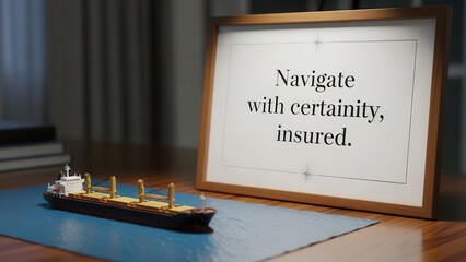Model Ship Navigating Insured Waters