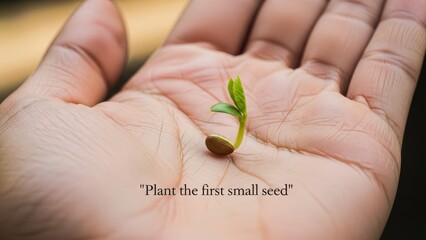 New Sprout Growing in Hand