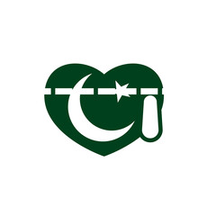 Pakistan Flag Heart Purse Icon