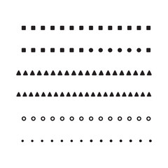 Fototapeta premium Minimalist geometric pattern with squares circles and triangles in black on white