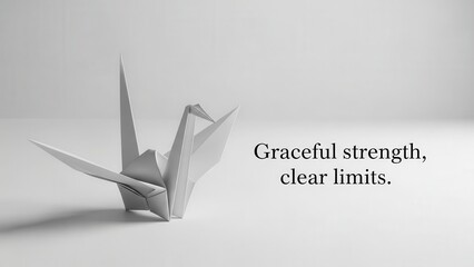 Origami Crane on White Surface