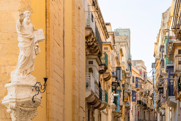 SENGLEA  or L-Isla, one of the Three Cities, typical StreetSenglea, Valletta,Malta,Europe
