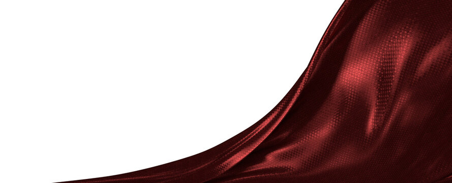 Luxurious red silk fabric, flowing and textured. Perfect for backgrounds, presentations, and design projects. Create dra
