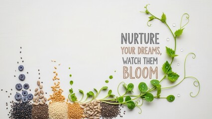Seeds and Sprouts Representing Growth and Nurturing Dreams