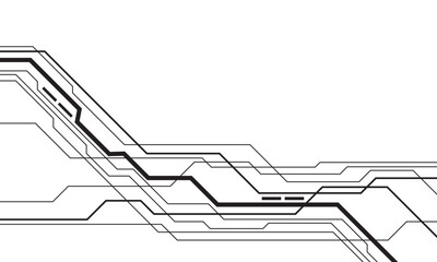 Abstract technology technology futuristic black cyber line on white design modern background vector