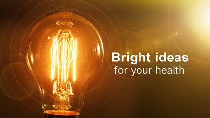 Vintage Edison Lightbulb Glowing with Bright Idea