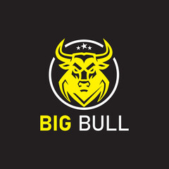 Bull head logo, bull logo, bison logo