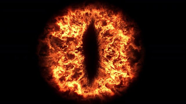 Fiery Magic Eye, seamless loop.