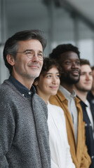 Obraz premium Modern workspace with multi-ethnic team cultivates positive collaborative energy