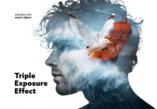 Triple Exposure Photo Effect