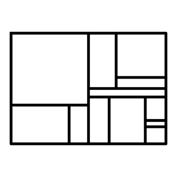 treemap chart line icon with editable stroke