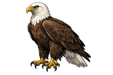 Obraz premium Detailed Eagle Vector Art with Natural Feather Texture