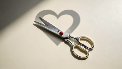 Love and Separation Symbol with Scissors