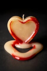 Heart Shaped Candle Melting Concept