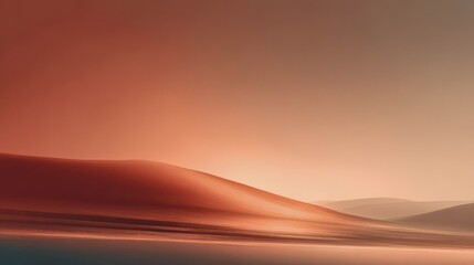 Serene Desert Landscape at Sunset with Soft Warm Tones and Hues