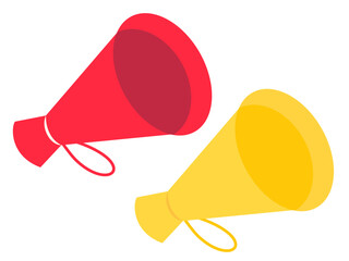 応援用メガホンのイラスト｜Cheering Megaphone Illustration