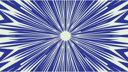 Obraz premium Abstract radial burst design with vibrant blue and white color scheme