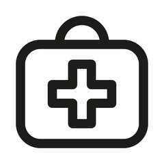 Fototapeta premium Medical Kit Professional Modern Line Icon. Minimal and unique healthcare symbol representing first aid, emergency care, patient treatment, and wellness support