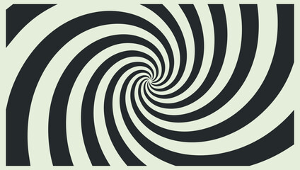 Fototapeta premium Hypnotic spiral of swirling black and white lines creates a visual vortex