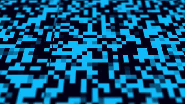 Abstract pixelated pattern of blue and black colors suitable for backgrounds, digital designs, websites, and techrelated projects. Versatile and modern.