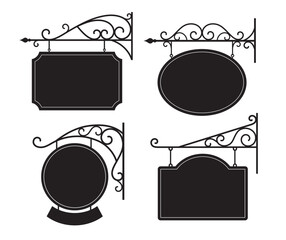 ヨーロッパ調のアイアン看板フレームセット
