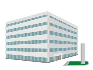 地方によくある市役所のイラスト｜Local City Hall Building Illustration