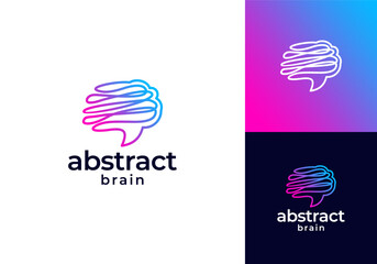 Obraz premium brain icon logo design vector